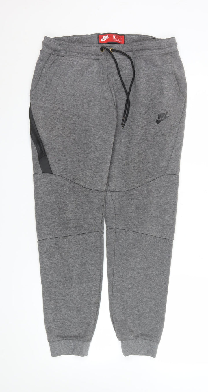 Nike Mens Grey Jogger Trousers M Regular Fit Knit Sweatpants