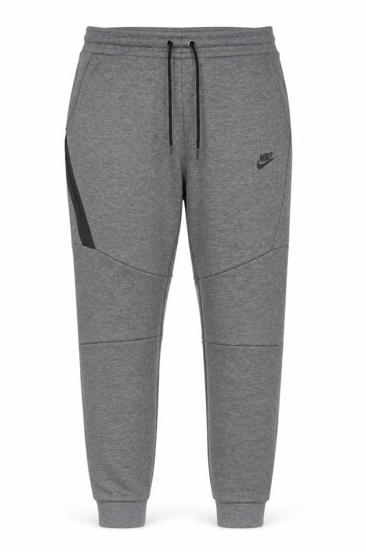 Front view of Nike men’s grey jogger trousers m regular fit knit sweatpants