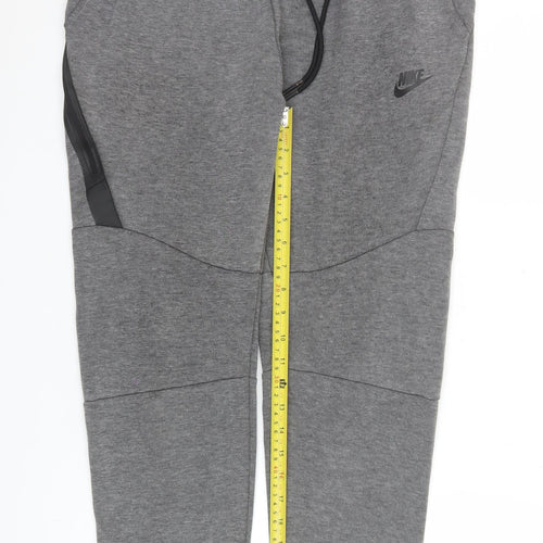 Nike Mens Grey Jogger Trousers M Regular Fit Knit Sweatpants