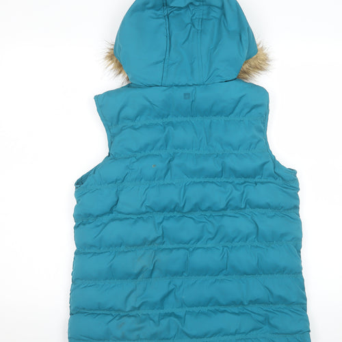 Mountain Warehouse Women’s Blue Hooded Puffer Waistcoat UK 10
