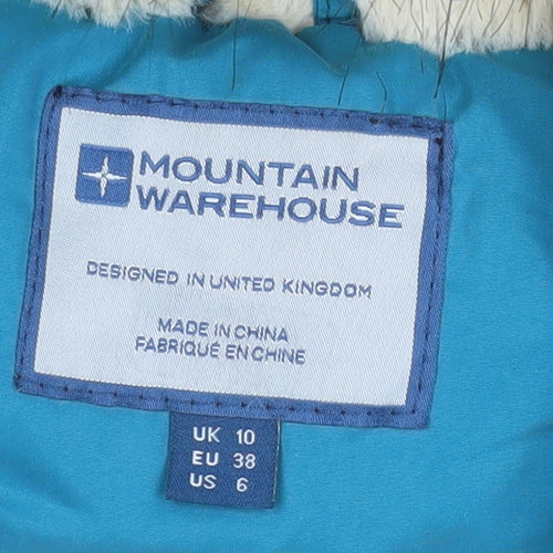 Mountain Warehouse Women’s Blue Hooded Puffer Waistcoat UK 10