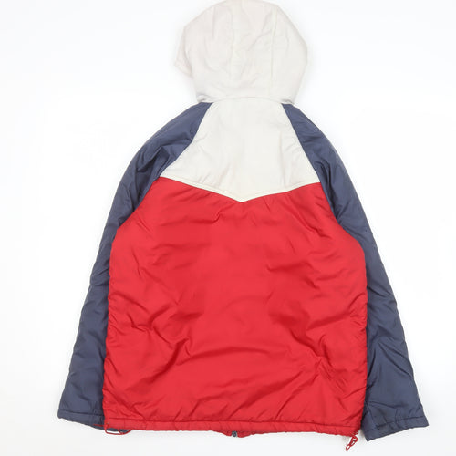Sesame Street Boys Red Blue Colourblock Hooded Puffer Jacket 11-12 Years
