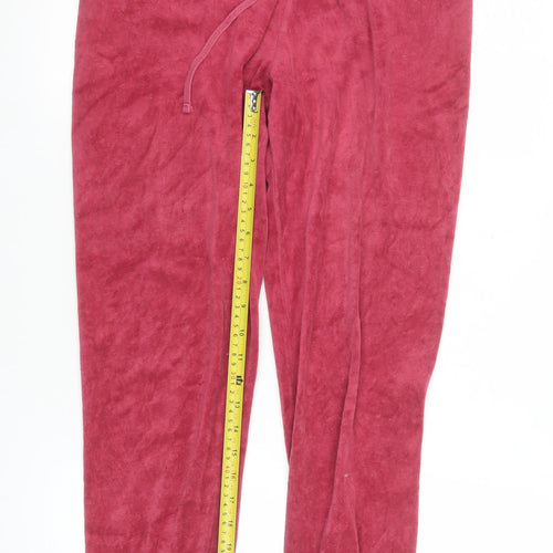 Juicy Couture Women's Pink Velour Jogger Trousers Size M