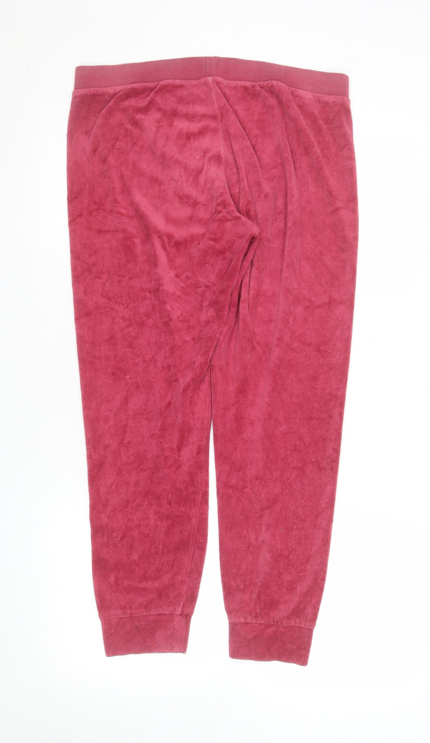 Juicy Couture Women's Pink Velour Jogger Trousers Size M