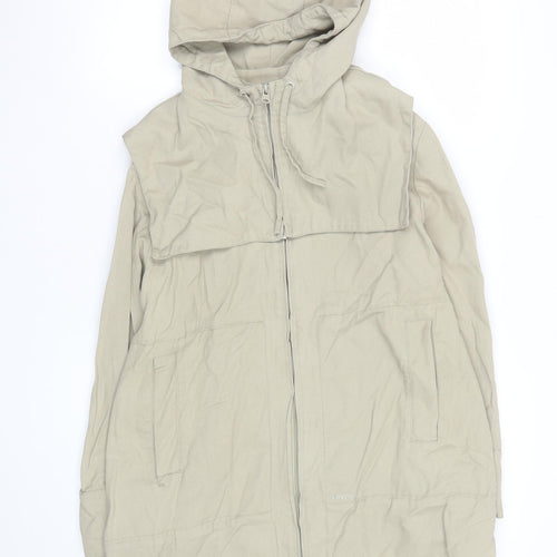 Levi's Red Tab Girls Beige Cotton Hooded Parka Jacket M