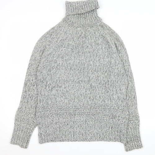 TU Women’s Grey Roll Neck Chunky Knit Acrylic Jumper Size 16
