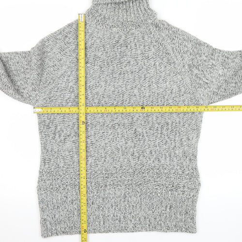 TU Women’s Grey Roll Neck Chunky Knit Acrylic Jumper Size 16