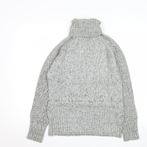 TU Women’s Grey Roll Neck Chunky Knit Acrylic Jumper Size 16