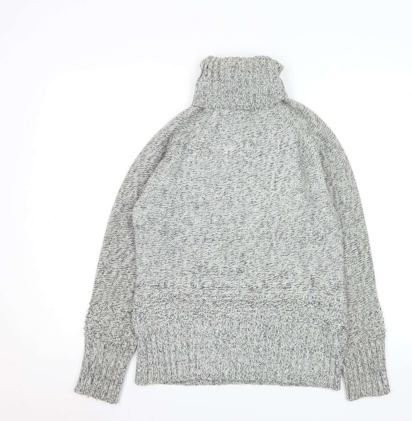 TU Women’s Grey Roll Neck Chunky Knit Acrylic Jumper Size 16