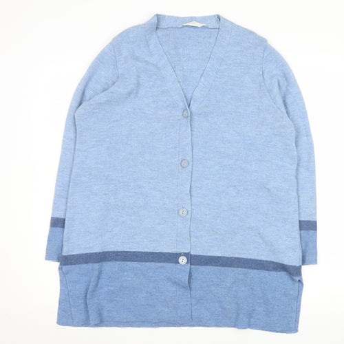 Marks and Spencer Women’s Blue Wool Blend Button Cardigan Size 16