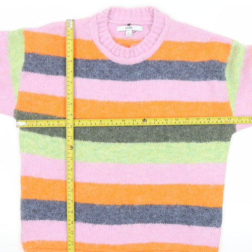 Next Women’s Multicoloured Striped Crew Neck Knit Jumper Size S