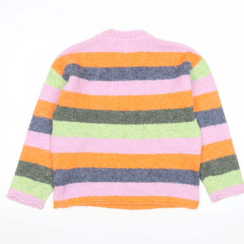 Next Women’s Multicoloured Striped Crew Neck Knit Jumper Size S