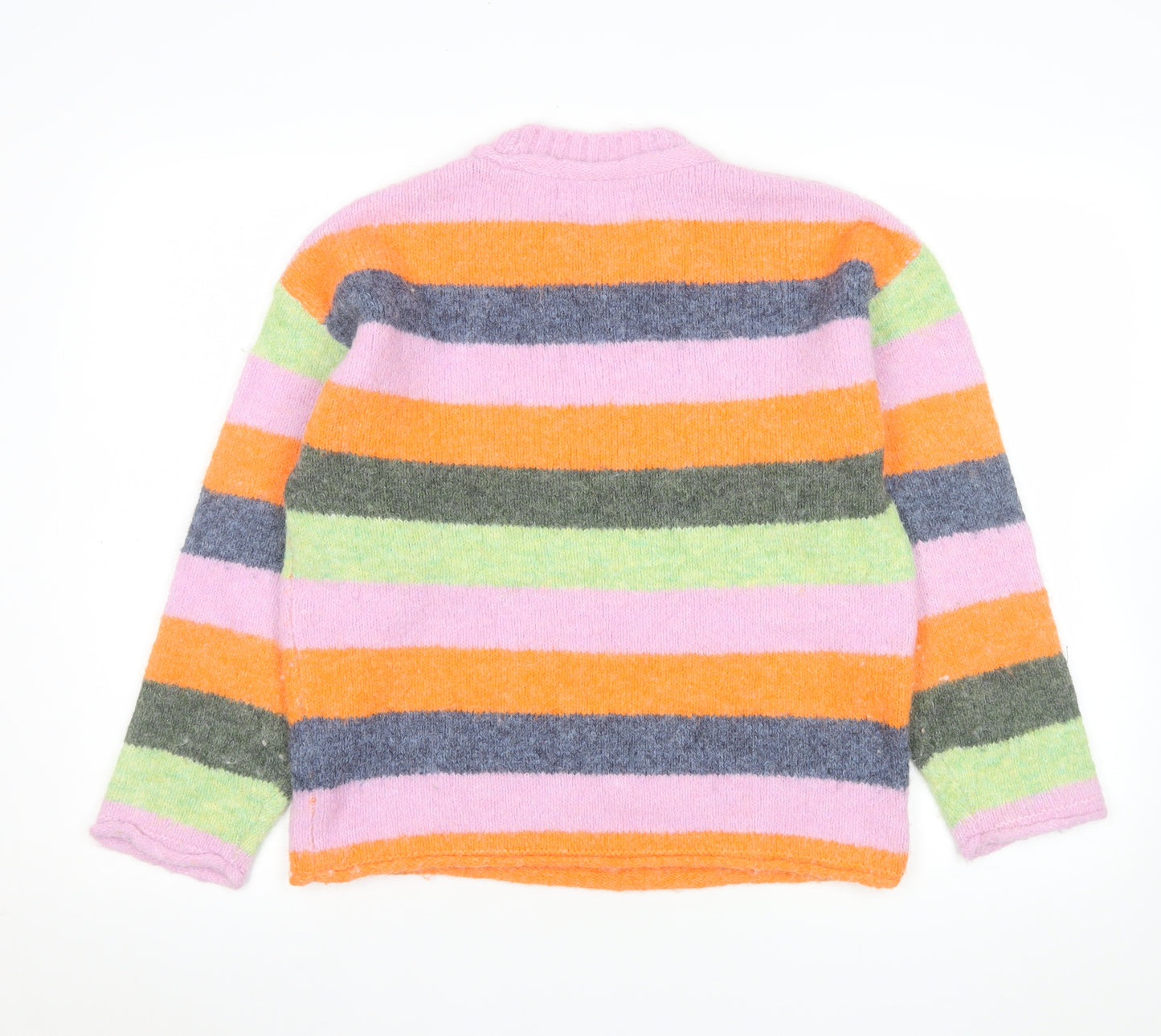 Next Women’s Multicoloured Striped Crew Neck Knit Jumper Size S