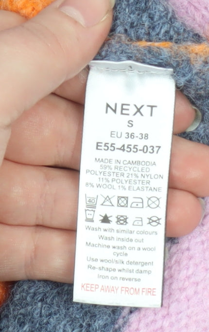 Next Women’s Multicoloured Striped Crew Neck Knit Jumper Size S