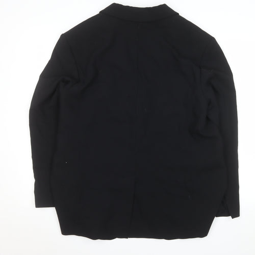 Marks and Spencer Womens Black Size 16 Single-Breasted Blazer