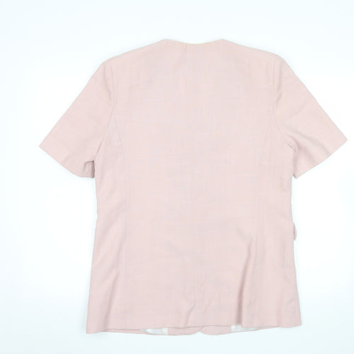 Vivienne Lawrence Women Pink Blouse Size 16 Classic V-Neck Work Top