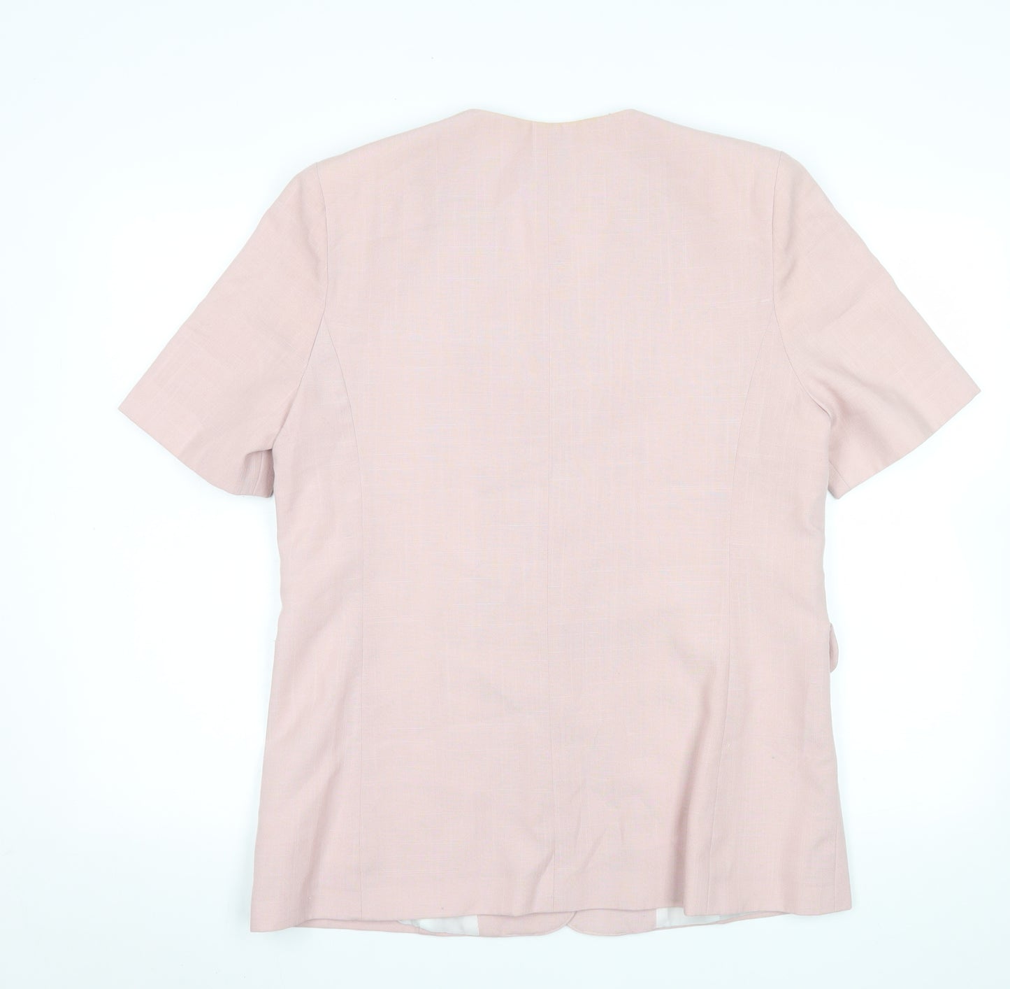 Vivienne Lawrence Women Pink Blouse Size 16 Classic V-Neck Work Top