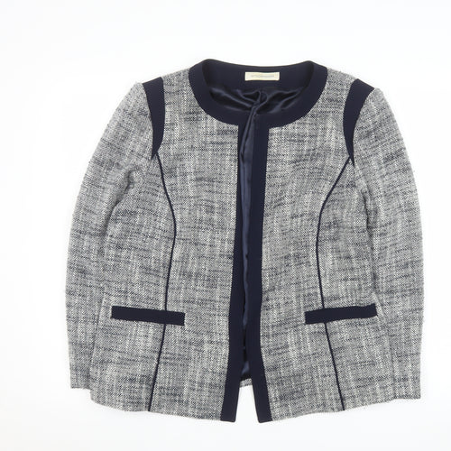 Windsmoor Women's Grey Size 16 Woven Acrylic Blend Regular Fit Blazer
