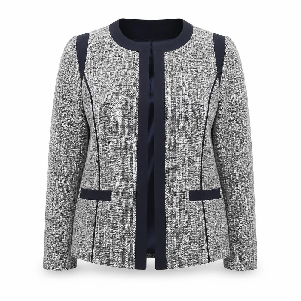 Front view of Windsmoor Women's Grey, size 16, Woven Acrylic Blend Regular Fit Blazer