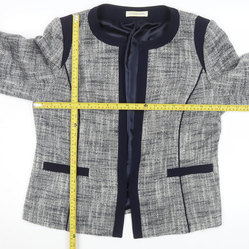Windsmoor Women's Grey Size 16 Woven Acrylic Blend Regular Fit Blazer