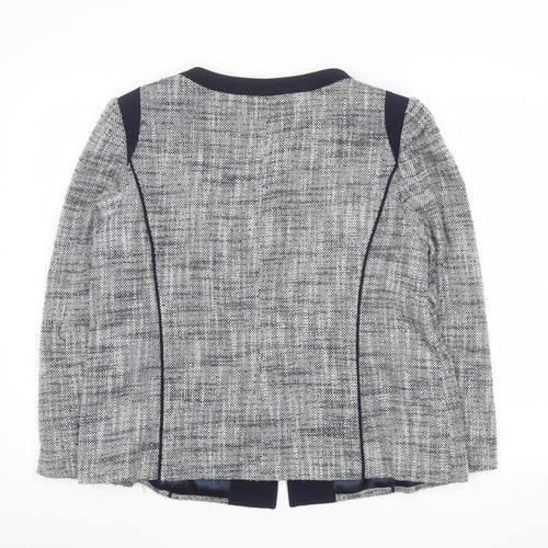 Windsmoor Women's Grey Size 16 Woven Acrylic Blend Regular Fit Blazer