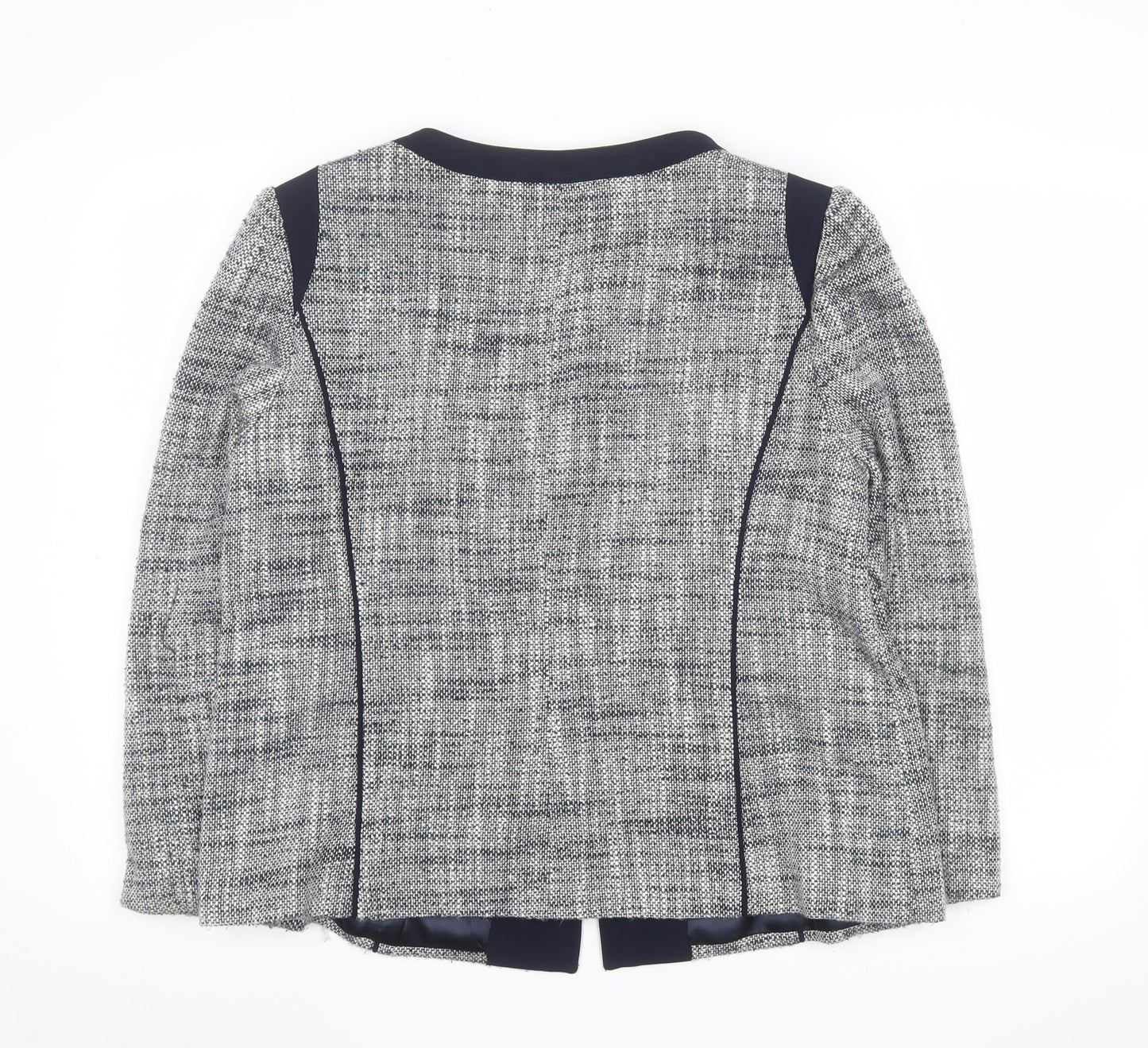 Windsmoor Women's Grey Size 16 Woven Acrylic Blend Regular Fit Blazer