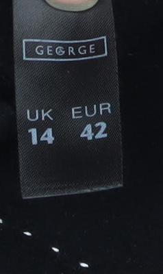 George Women’s Black Wool Blend Pea Coat UK 14 Button Mid-Length Jacket