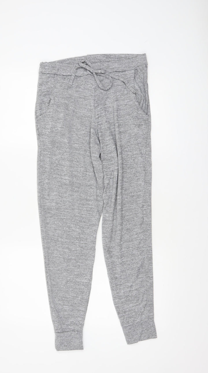 Misspap Womens Grey Jogger Trousers M Elastic Waist Comfort Fit