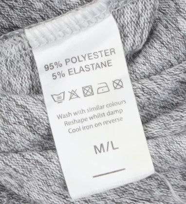 Misspap Womens Grey Jogger Trousers M Elastic Waist Comfort Fit