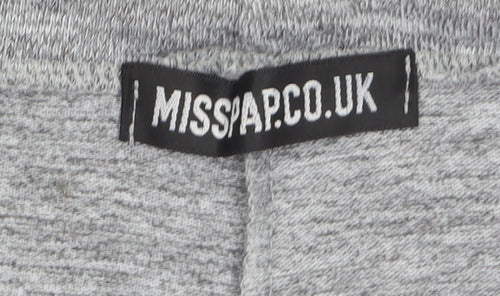 Misspap Womens Grey Jogger Trousers M Elastic Waist Comfort Fit