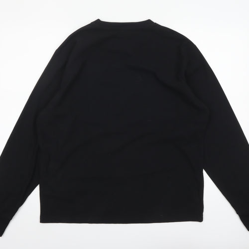 Jack & Jones Men's Black Long Sleeve Crew Neck Top Size M