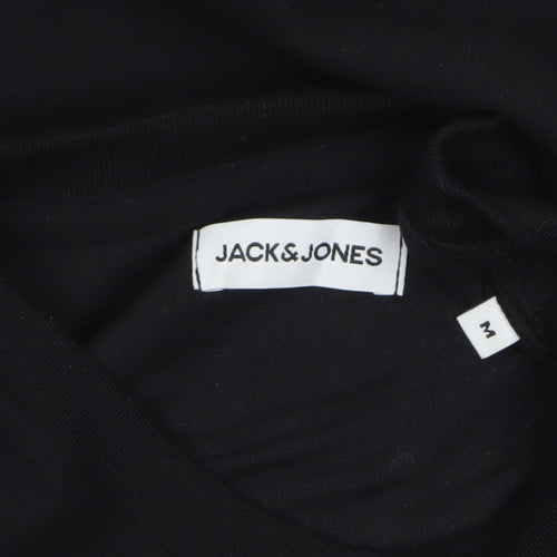 Jack & Jones Men's Black Long Sleeve Crew Neck Top Size M
