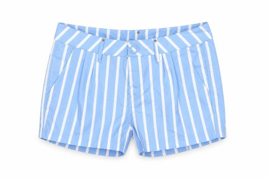 O'Neill Women's Blue Striped Chino Shorts Size 8 Polyester Summer