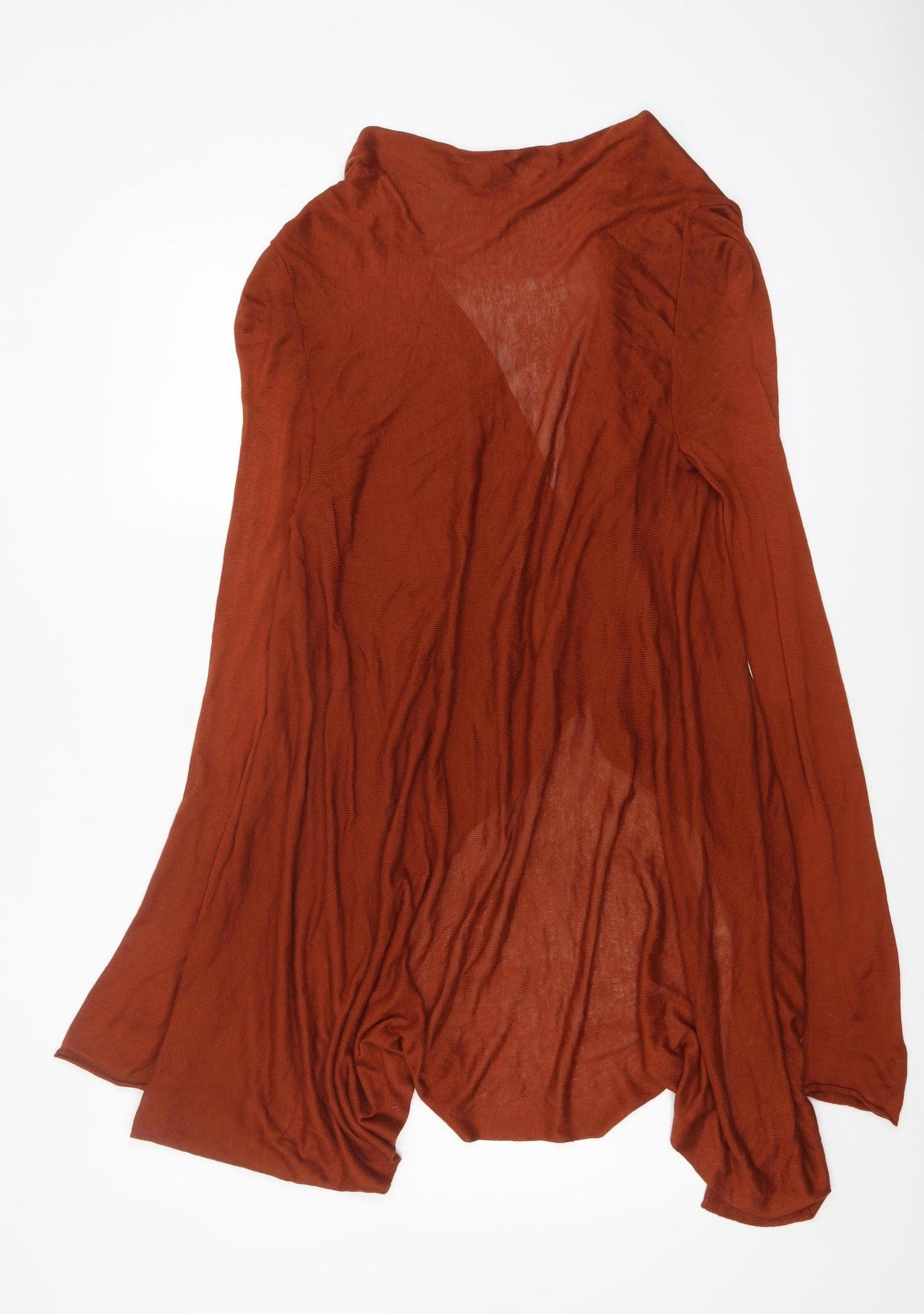 H&M Womens Brown Long Sleeve Open Knit Cardigan Size 8