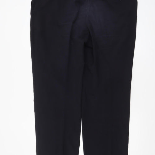 Marks and Spencer Men’s Navy Blue 42W 33L Regular Fit Dress Trousers