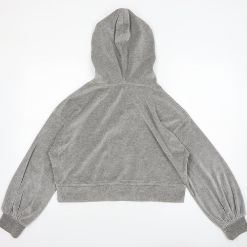 Missguided Women Grey UK 8 Pullover Hoodie with Logo Print