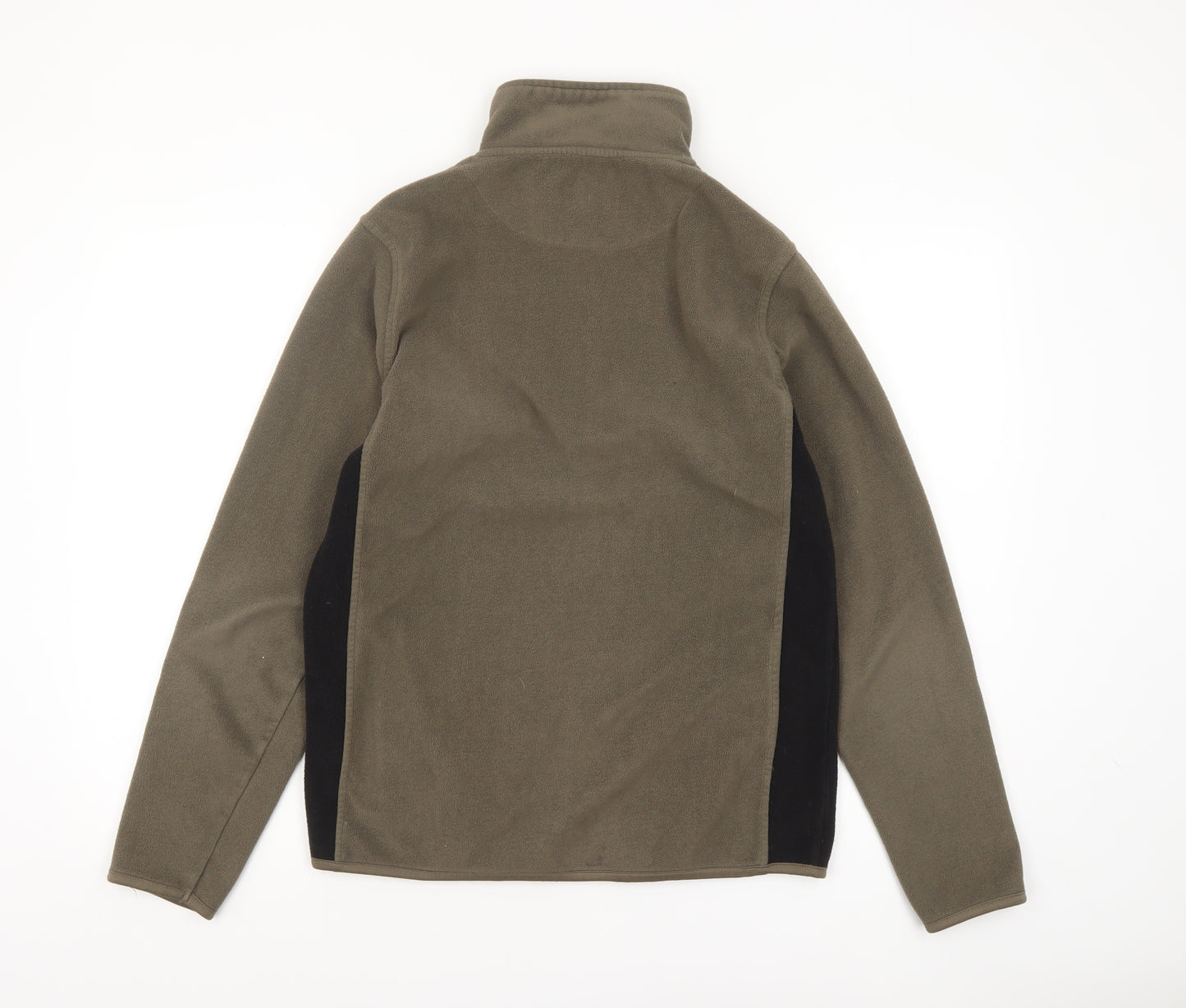 Cedar Wood State Mens Brown Fleece 1/4 Zip Pullover Sweatshirt M
