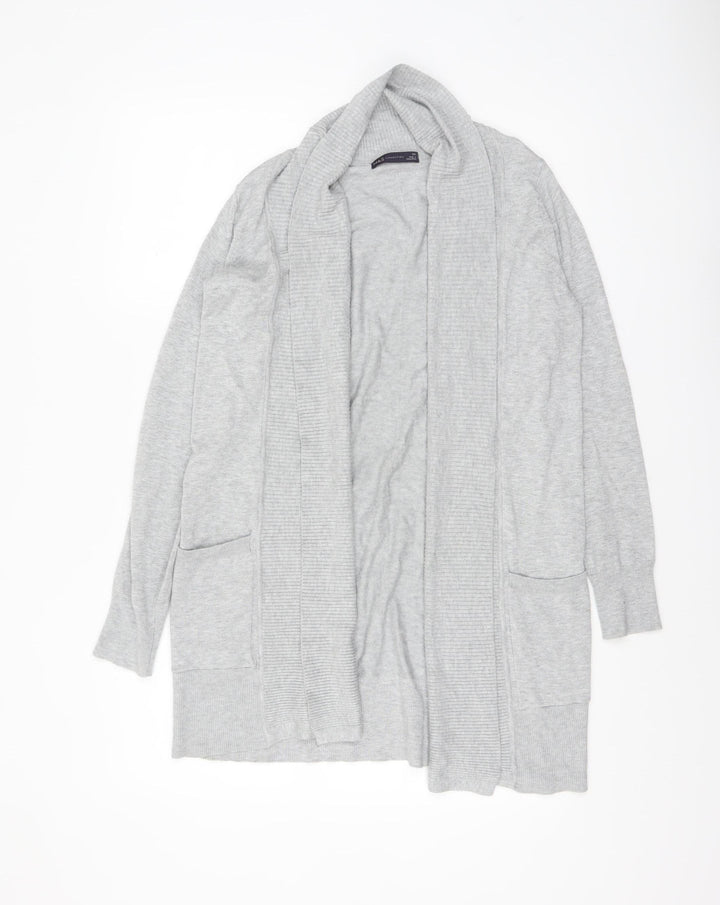 Marks and Spencer Womens Grey XS Open Front Knit Cardigan