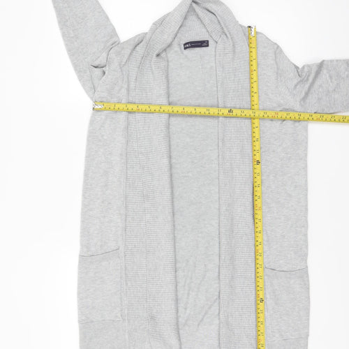 Marks and Spencer Womens Grey XS Open Front Knit Cardigan
