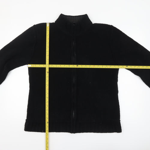 Urban Spirit Men's Black Fleece Zip Jacket L Regular Fit Casual Outerwear