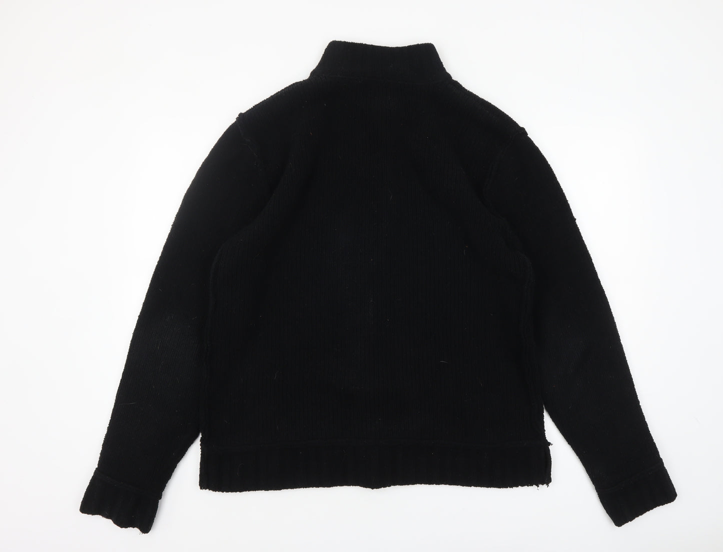 Urban Spirit Men's Black Fleece Zip Jacket L Regular Fit Casual Outerwear