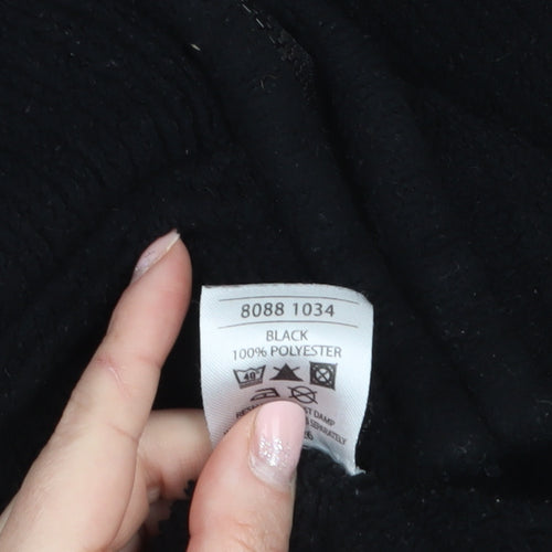 Urban Spirit Men's Black Fleece Zip Jacket L Regular Fit Casual Outerwear