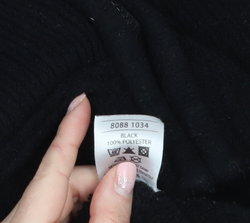 Urban Spirit Men's Black Fleece Zip Jacket L Regular Fit Casual Outerwear