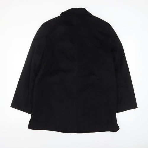 Prestige Womens Black 100% Cashmere Mid-Length Coat Size 10