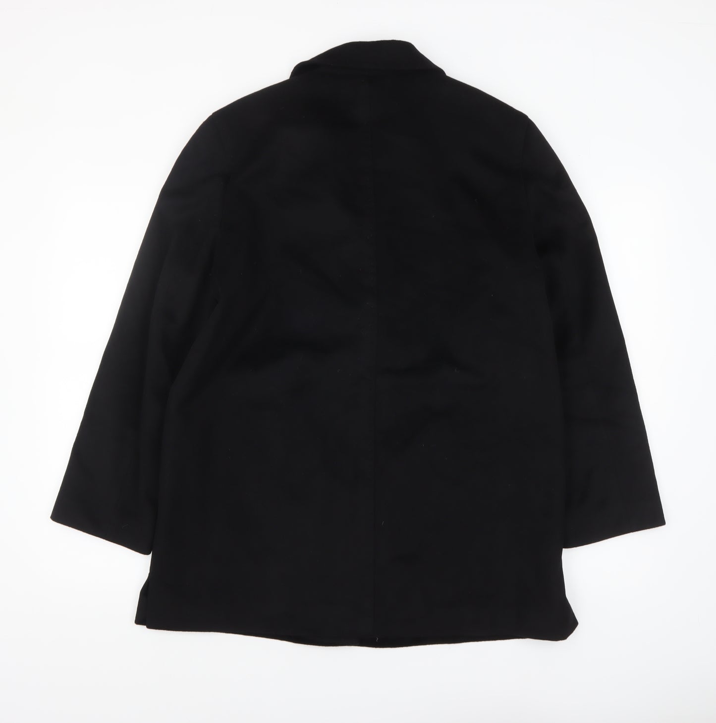 Prestige Womens Black 100% Cashmere Mid-Length Coat Size 10