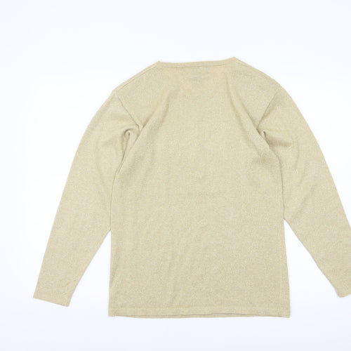 Lisa Originals Women’s Beige Knit Pullover Jumper Size S Long Sleeve