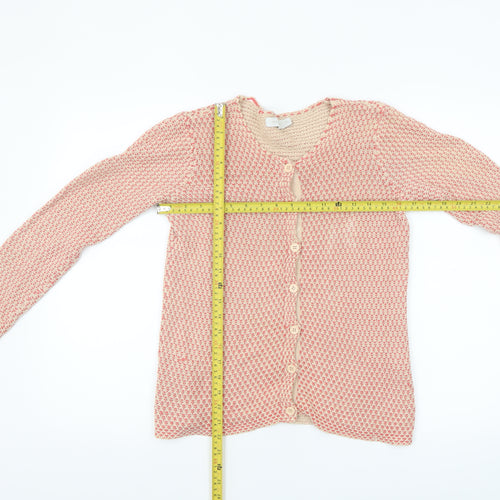Version Originale Women's Beige Knit Cotton Cardigan Size 2XS
