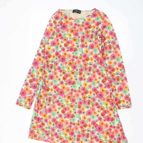 Club L Women’s Multicoloured Floral Shift Dress Size 8