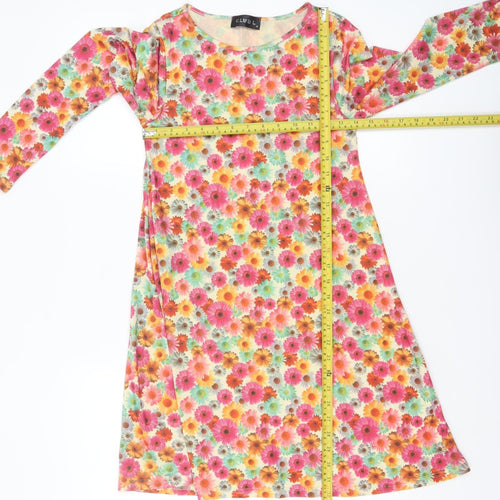 Club L Women’s Multicoloured Floral Shift Dress Size 8