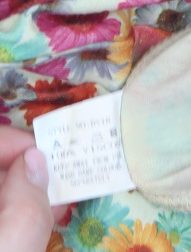 Club L Women’s Multicoloured Floral Shift Dress Size 8